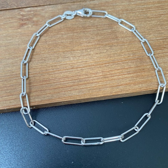 Solid Real 925 Sterling Silver Dainty Chain Bracelet Italy Woman Gift - Picture 9 of 12